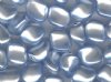 10 9x8mm Light Blue Swarovski Twisted Pearl